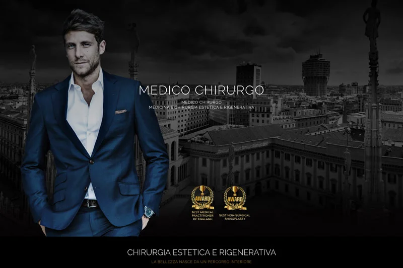 Sito web per medico chirurgo estetico Novara, Londra, Dubai - Gianluca Bufardeci